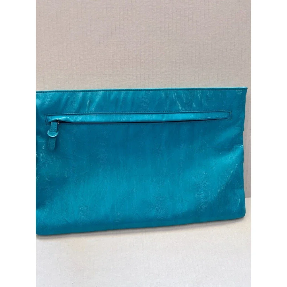 Lulu Townsend Women's Clutch Teal Faux Leather